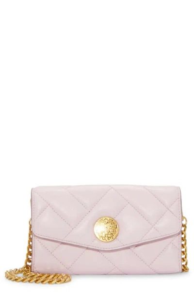 Vince Camuto Kisho Quilted Leather Wallet On A Chain In Metallic