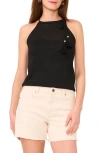 Vince Camuto Knit Halter Tank In Black