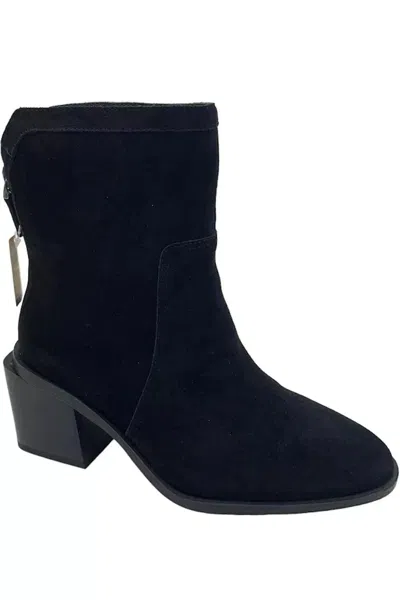Vince Camuto Kortimy Boots Women's Us Black Suede Pointed Toe Bootie Hawk1757 In Blue