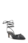 Vince Camuto Kota Ankle Wrap Pointed Toe Pump In Black