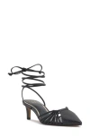 Vince Camuto Kota Ankle Wrap Pointed Toe Pump In Black