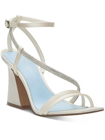 Vince Camuto Kressila 4 Womens Satin Strappy Heels In White