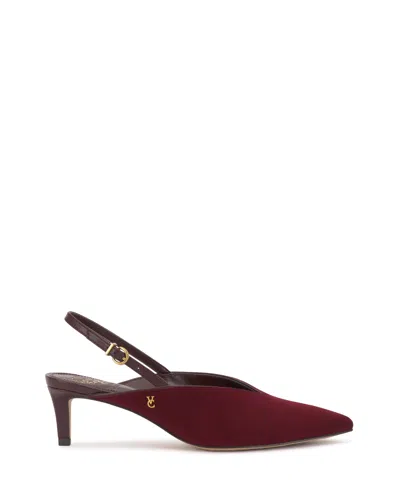 Vince Camuto Kylien Kitten Heel Pump In Pomegranate Suede