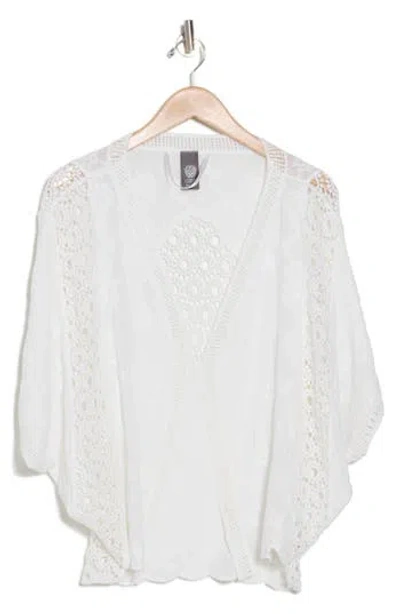 Vince Camuto Lace Crochet Topper In White