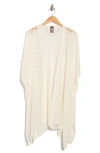 Vince Camuto Lace Inset Topper In Neutral