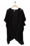 Vince Camuto Lace Inset Topper In Black