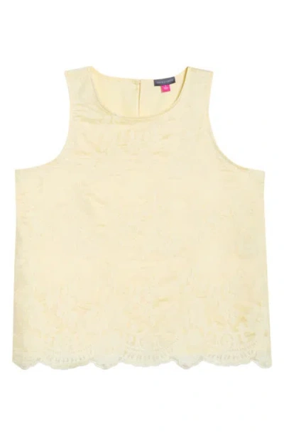 Vince Camuto Lace Overly Tank In Neutral