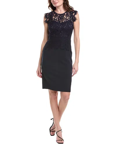 Vince Camuto Lace Peplum Sheath Dress In Blue