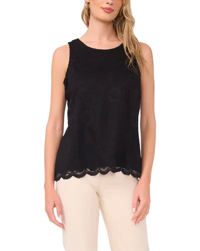 Vince Camuto Lace Shell Tank In Black