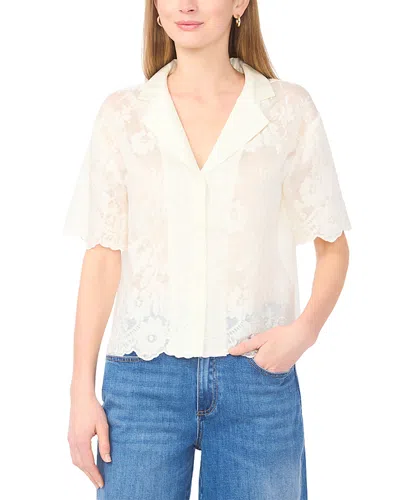 Vince Camuto Lace Shirt In White