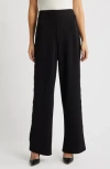Vince Camuto Lace Stripe Pants In Rich Black