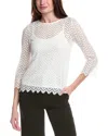 Vince Camuto Lace Top In White