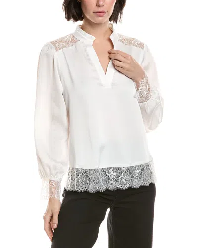 Vince Camuto Lace-trim Blouse In Animal Print