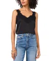 Vince Camuto New Romantic Womens Solid Chiffon Pullover Top In Rich Black
