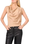 Vince Camuto Lace Trim Cowl Neck Sleeveless Top In Neutral