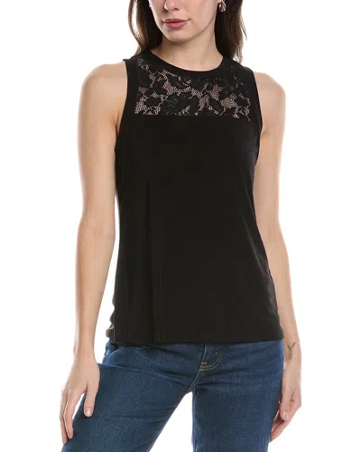 Vince Camuto Lace Yoke Tank In Black