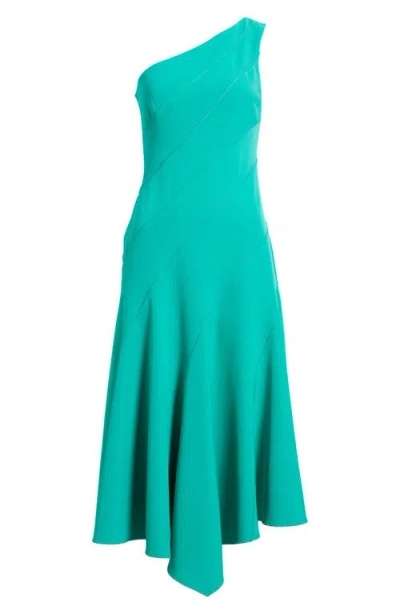 Vince Camuto Laguna One-shoulder Dress In Emerald