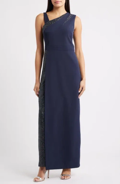 Vince Camuto Laguna Sequin Detail Gown In Blue