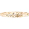 Vince Camuto Large Link Metal Mesh Belt In Gold