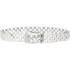 Vince Camuto Large Link Metal Mesh Belt In Silver