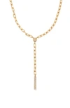 Vince Camuto Lariat Chain Necklace In Gold Tone