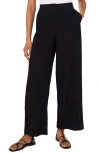 Vince Camuto Lattice Inset Keyhole Back Sleeveless Top In Rich Black