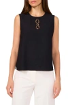 VINCE CAMUTO VINCE CAMUTO LATTICE INSET KEYHOLE BACK SLEEVELESS TOP