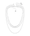 Vince Camuto Layered Chain Necklace Trio Set In Silver