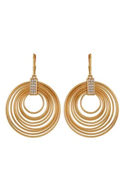 Vince Camuto Layered Circle Drop Earrings In Gold