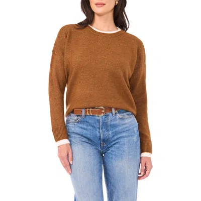 Vince Camuto Layered Look Sweater In Brown