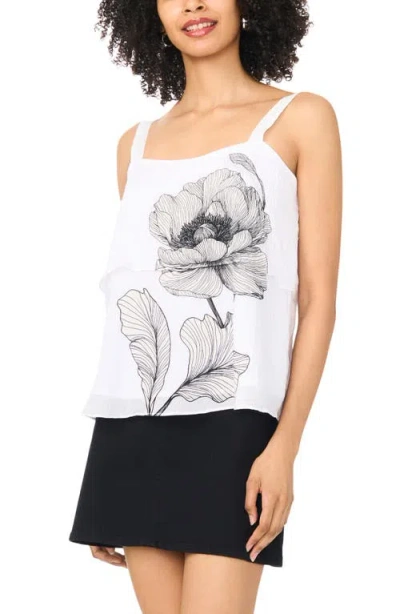 Vince Camuto Layered Tank In White