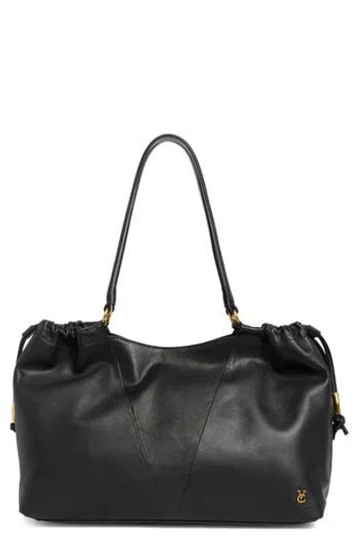 Vince Camuto Leane Leather Tote In Black