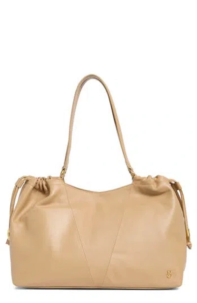 Vince Camuto Leane Leather Tote In Brown