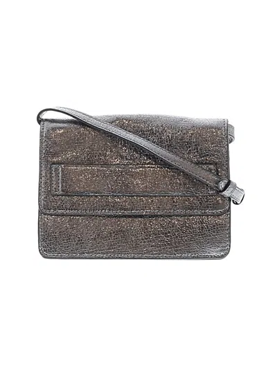 Pre-owned Vince Camuto Leather Crossbody Bag In Gray