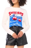 Vince Camuto Les Alpes Crewneck Sweater In White