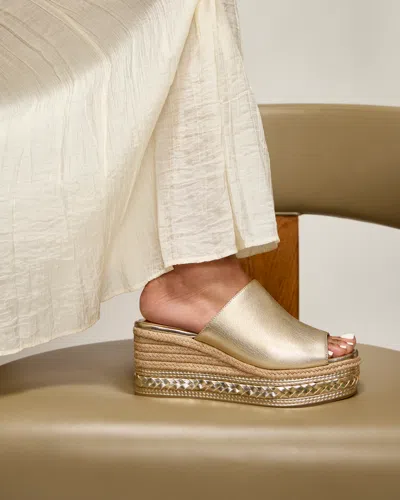 Vince Camuto Lierna Espadrille Wedge Sandal In Gold