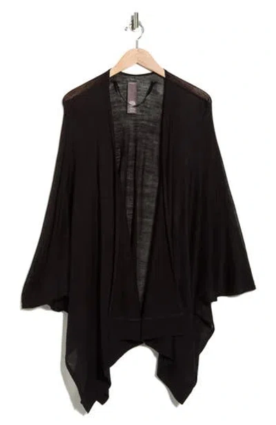 Vince Camuto Lightweight Open Knit Topper In Black