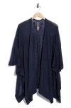 Vince Camuto Lightweight Open Knit Topper In Blue