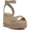 Vince Camuto Women's Lilla Espadrille Wedge Sandals In Tortilla Suede
