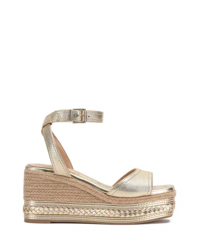 Vince Camuto Lilla Espadrille Wedge Sandal In Gold
