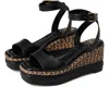 Vince Camuto Lilla Ankle Strap Platform Wedge In Black