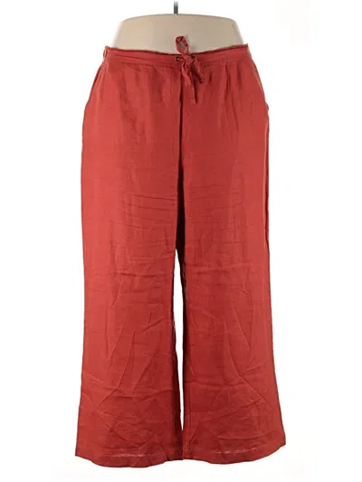 Pre-owned Vince Camuto Linen Pants In Red