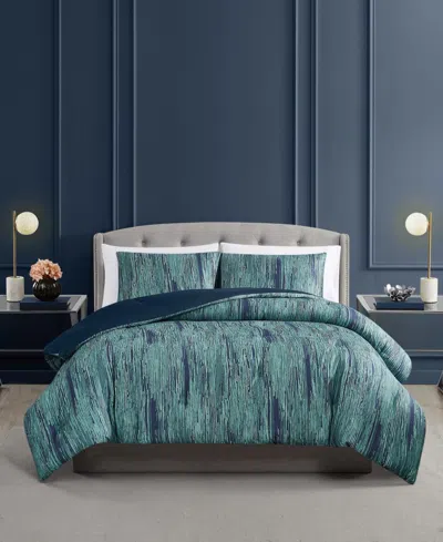 Vince Camuto Linework Stripe 3-pc. Comforter Set, King In Green