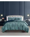 Vince Camuto Linework Stripe Comforter Set In Green