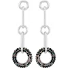 Vince Camuto Link Drop Earrings In Silver Tone