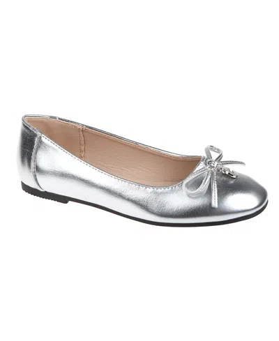 Vince Camuto Kids' Little And Big Girls Ballet Flat Sandals In Silver