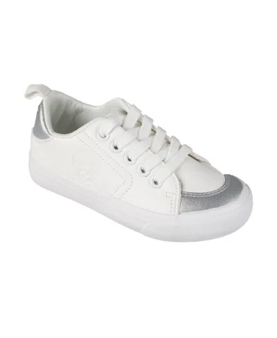 Vince Camuto Kids' Little And Big Girls Glitter Court Sneaker In White