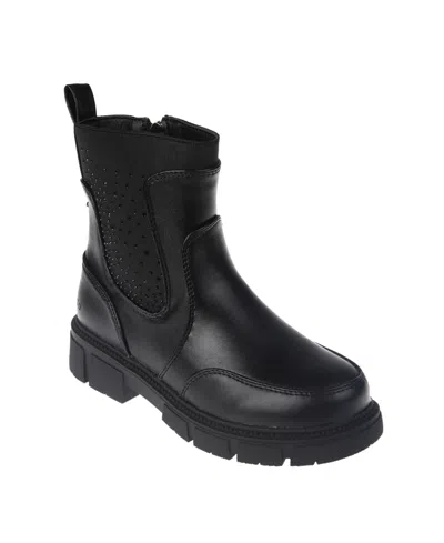 Vince Camuto Kids' Little And Big Girls Rhinestone Chelsea Boot In Black