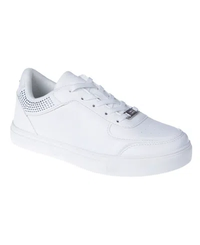 Vince Camuto Kids' Little And Big Girls Rhinestones Court Sneaker In White