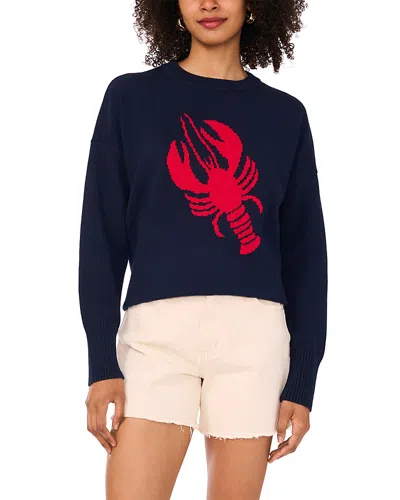 Vince Camuto Lobster Crewneck Sweater In Blue